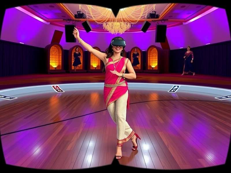 Salsa With Bollywood VR gameplay showing dancer in virtual reality